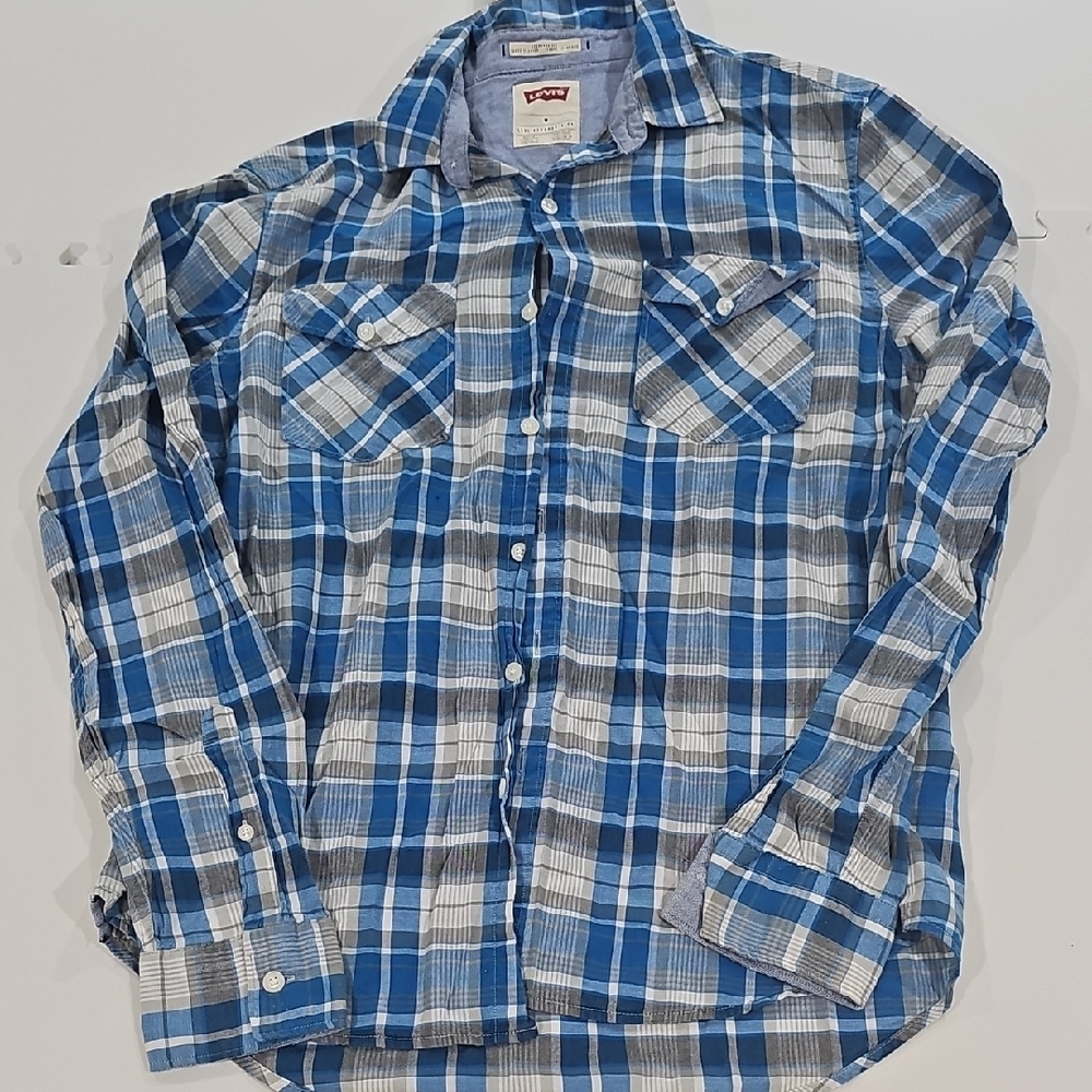 Levi's Blue Plaid Men's Shirt